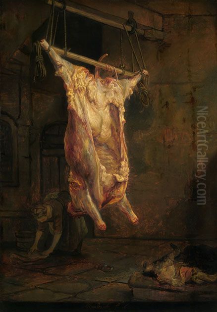 The slaughtered ox Oil Painting by Rembrandt