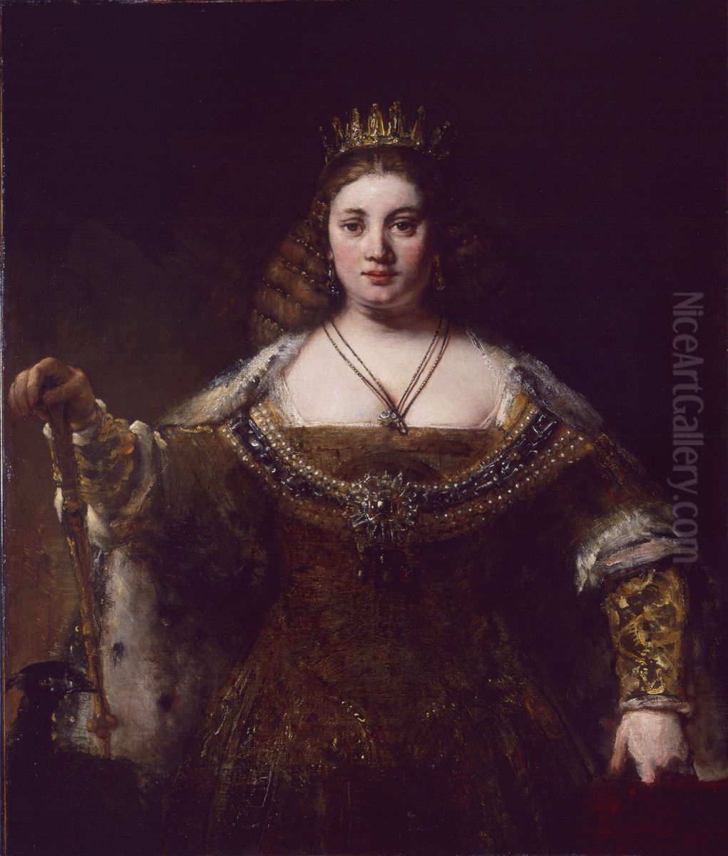Juno Oil Painting by Rembrandt