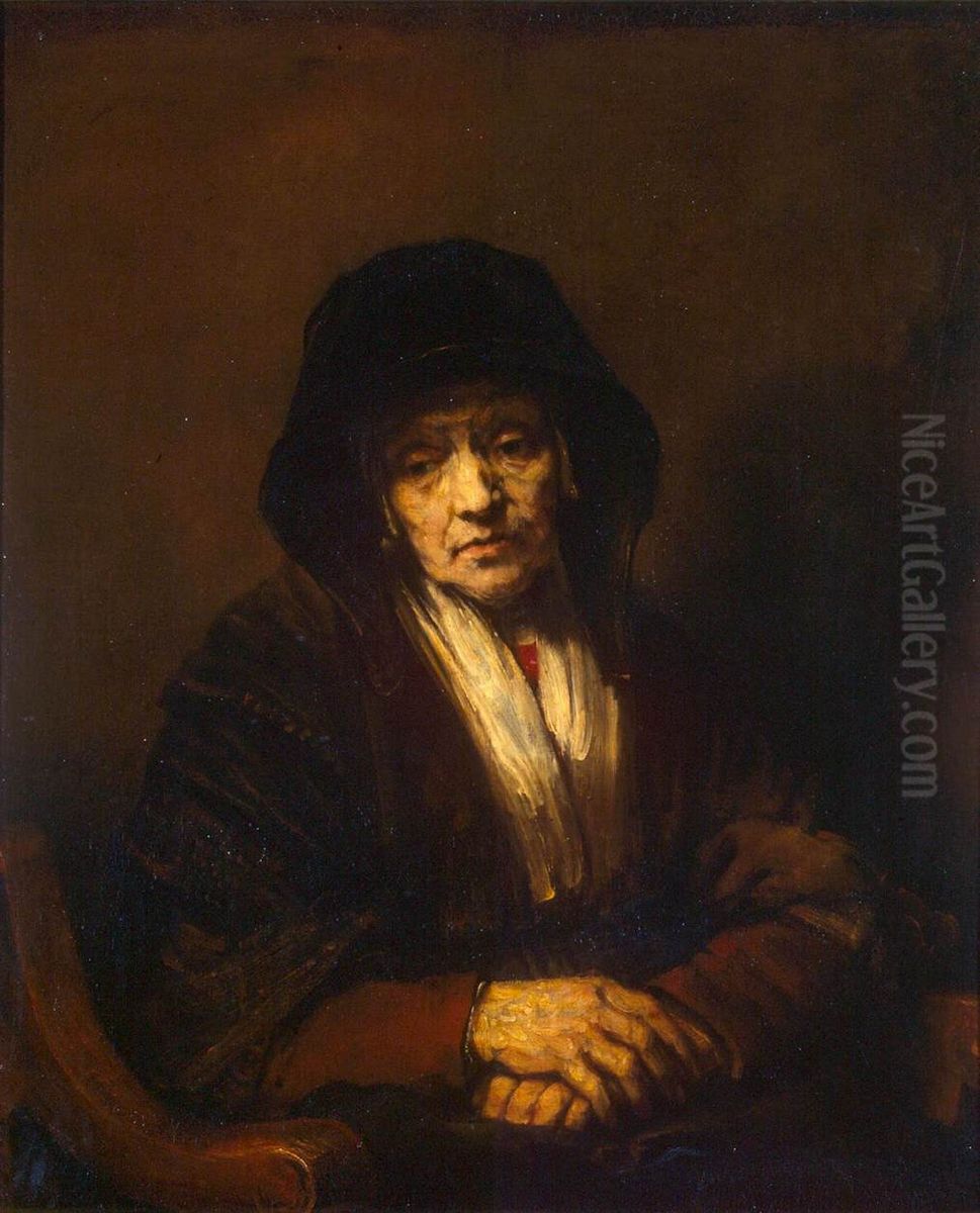 Portrait of an Old Woman Oil Painting by Rembrandt