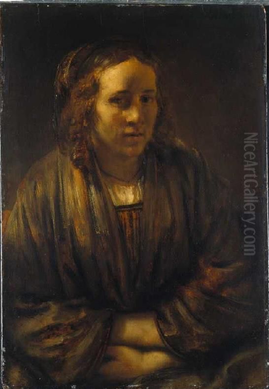 Portrait of Hendrickje Stoffels Oil Painting by Rembrandt