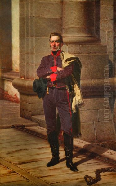 Artigas en la puerta de la Ciudadela Oil Painting by Juan Manuel Blanes