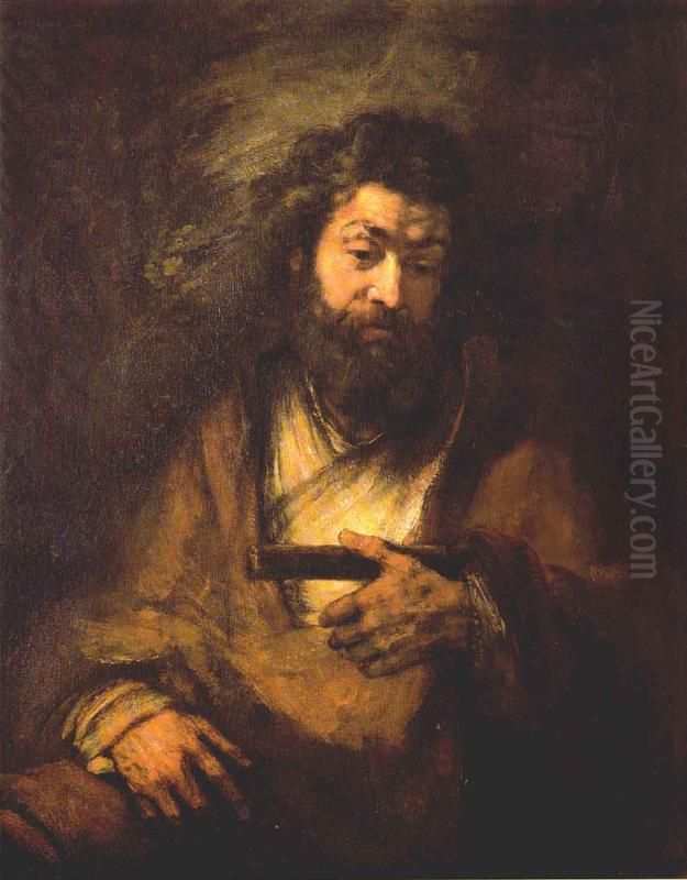 The apostle Simon Oil Painting by Rembrandt