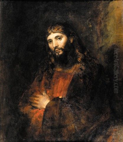 Christ with Arms Folded Oil Painting by Rembrandt