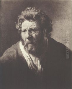 Portrait of an old man with disheveled hair