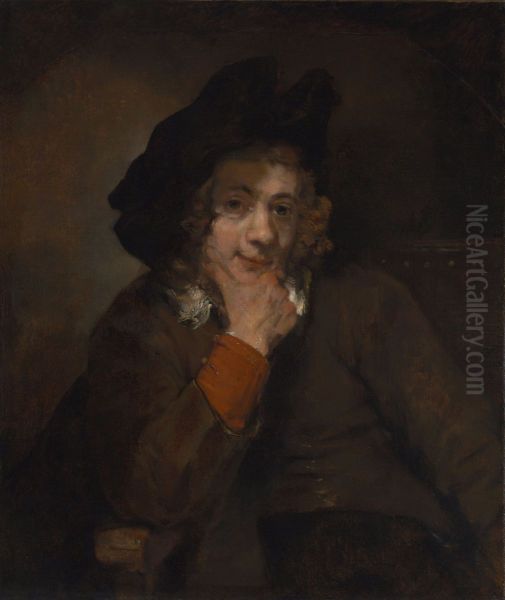 Titus, the Artist's Son / Bust of a youth Oil Painting by Rembrandt