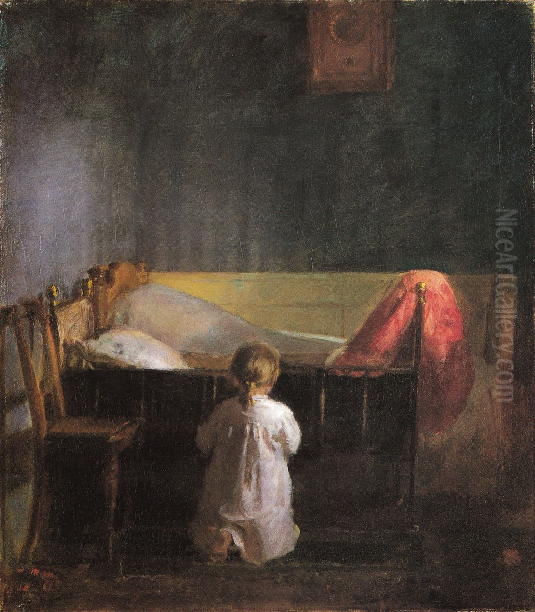 Evening Prayer Oil Painting by Anna Ancher