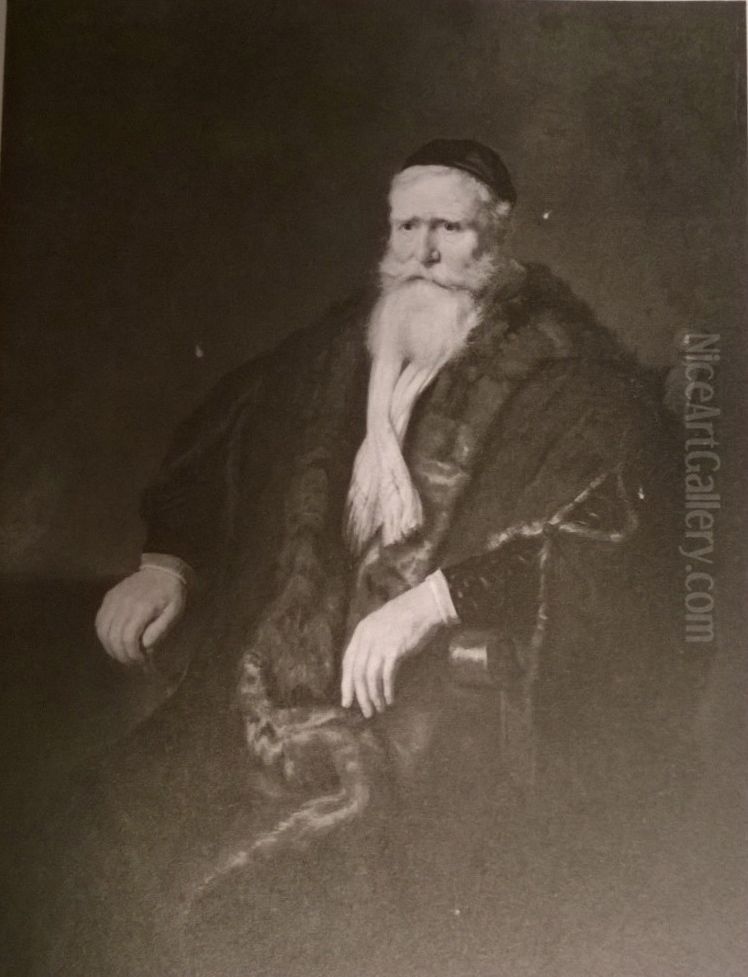 Portrait of a man in an armchair (Bridgewater) Oil Painting by Rembrandt
