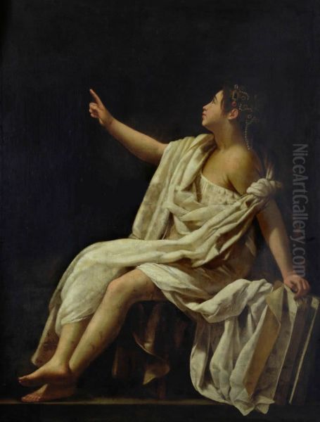 Polyhymnia the Muse of Lyric Poetry Oil Painting by Giovanni Baglione