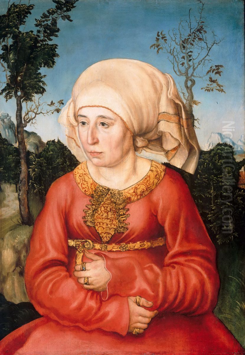 Portrait of the wife of a jurist Oil Painting by Lucas Cranach the Elder