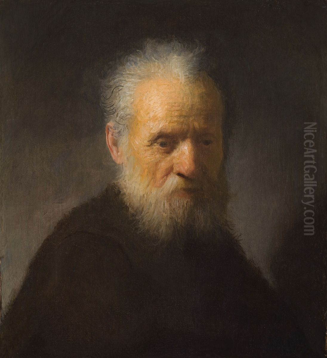 Old Man with Beard Oil Painting by Rembrandt