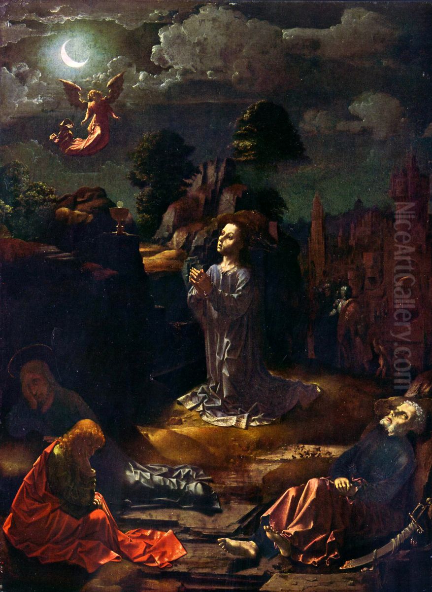 The Agony in the Garden of Gethsemane Oil Painting by Jan Gossaert