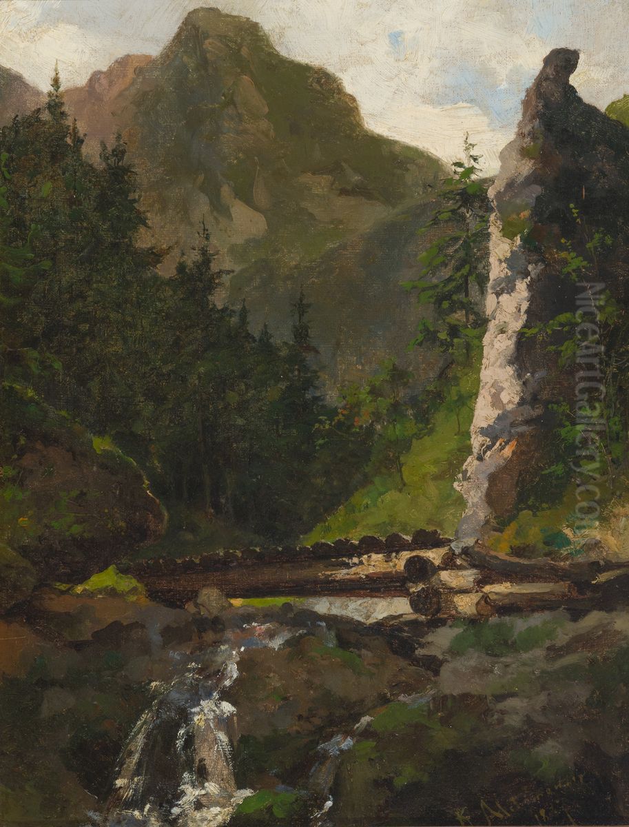 U daline Tatrau Oil Painting by Kazimierz Alchimowicz