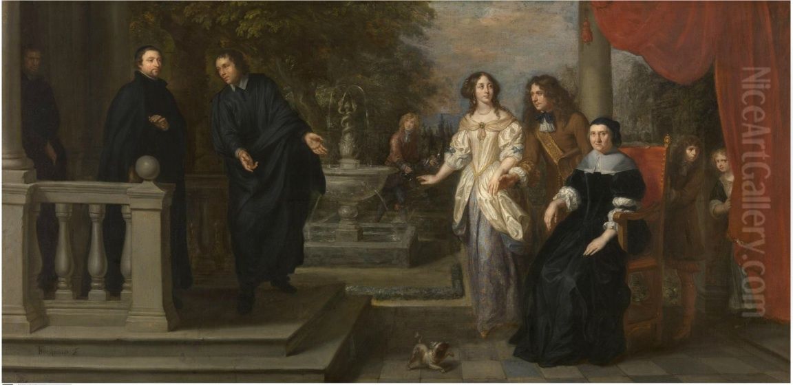 The visit Oil Painting by Theodoor Boeyermans