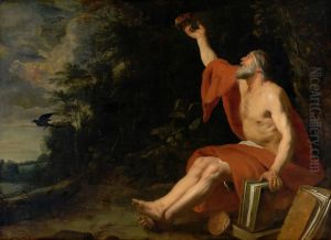 The prophet Elijah fed by a raven