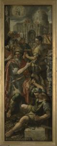The Emperor Constantine erecting a church dedicated to Saint George