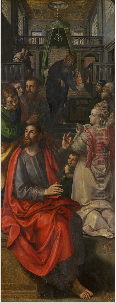 The poor widow Oil Painting by Maerten De Vos