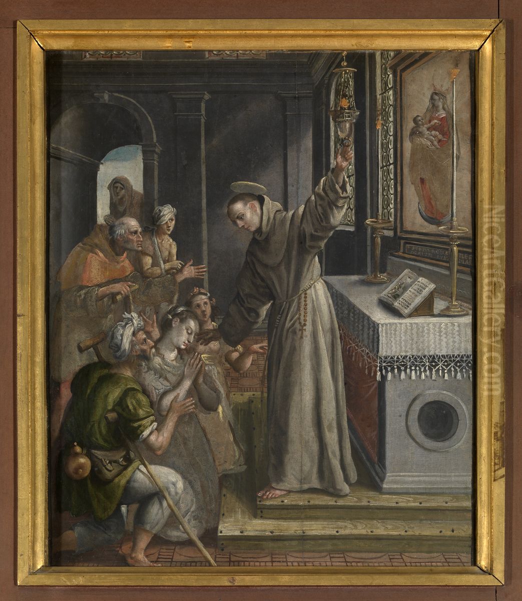 Heilige Didacus geneest de zieken Oil Painting by Maerten De Vos