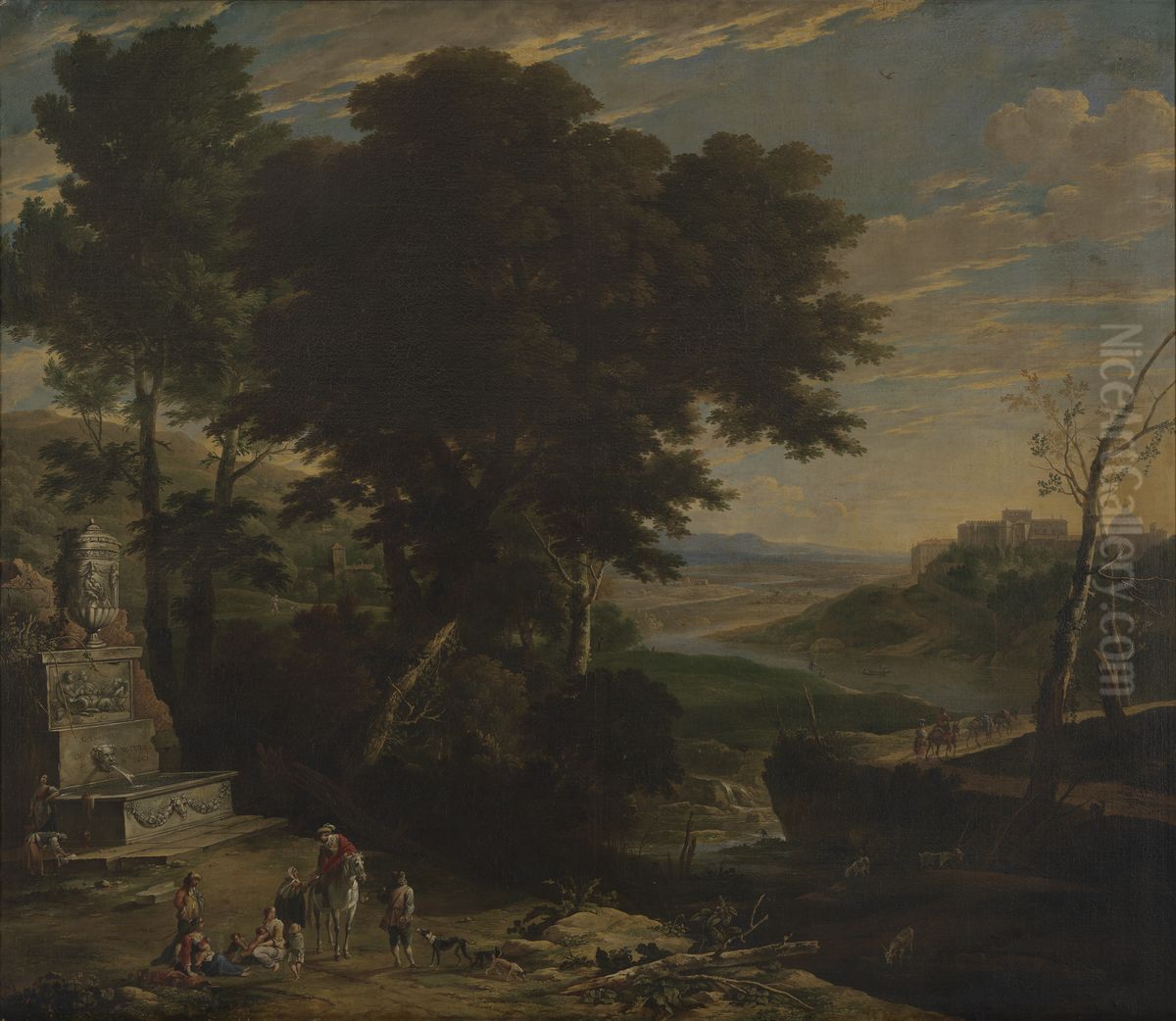 De waarzegster Oil Painting by Gaspar de Witte