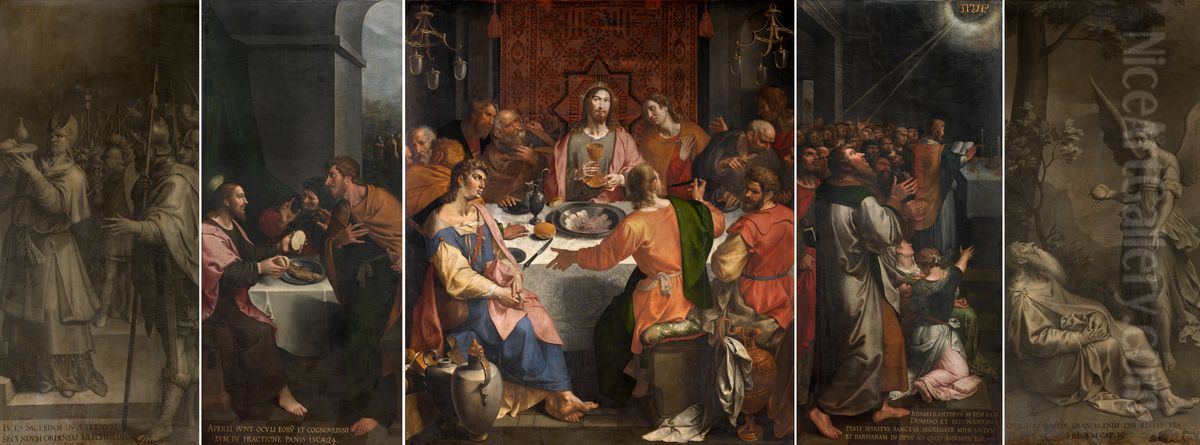 The Last Supper Oil Painting by Ambrosius Francken I