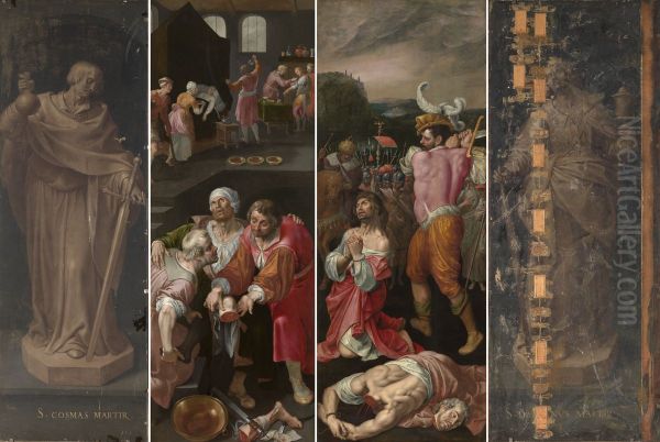 Altarpiece of the Guild of the Barbers and Surgeons Oil Painting by Ambrosius Francken I