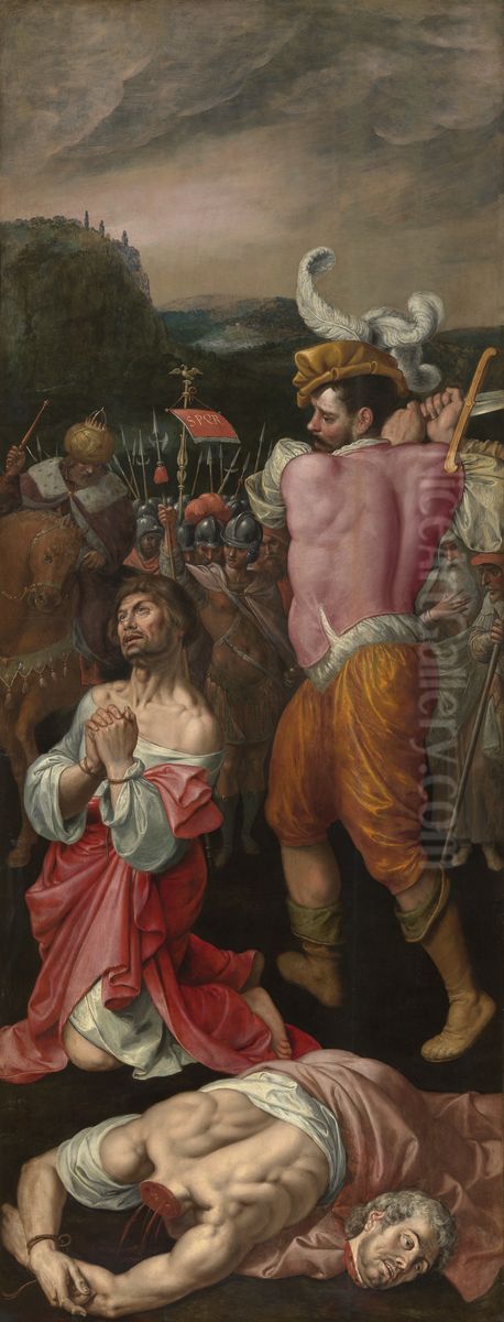 The death of Saints Cosmas and Damian Oil Painting by Ambrosius Francken I