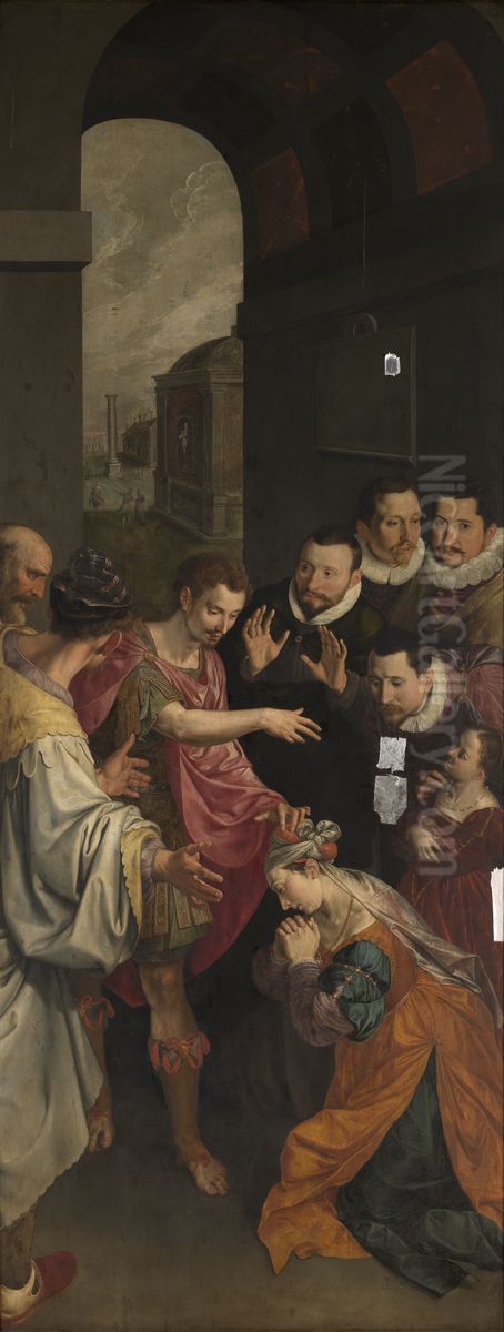 Miraculous Healing of Zoe Oil Painting by Ambrosius Francken I