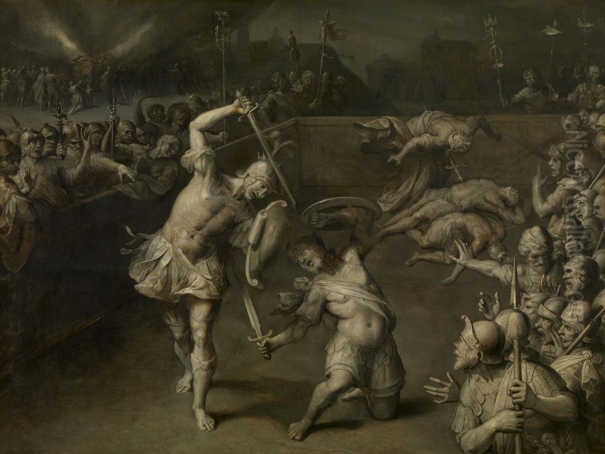 Eteocles and Polynices Oil Painting by Frans Francken the Younger