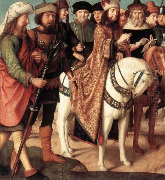 Pilate's Dispute with the High Priest Oil Painting by Gerard David