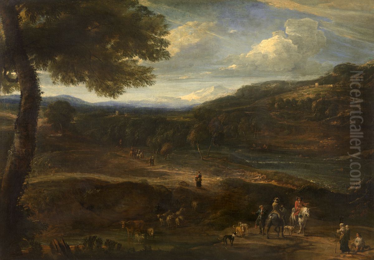 Landschap Oil Painting by Cornelis Huysmans