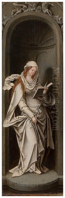 Annunciatie Oil Painting by Master of the Antwerp Adoration