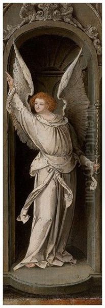 Annunciatie Oil Painting by Master of the Antwerp Adoration