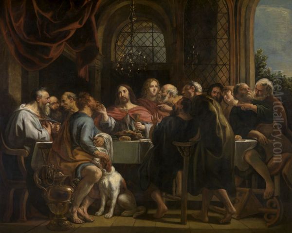 Laatste Avondmaal Oil Painting by Jacob Jordaens