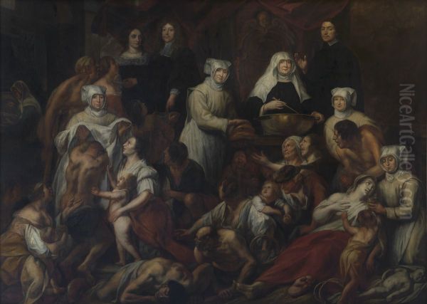 Antwerpse gasthuisnonnen Oil Painting by Jacob Jordaens