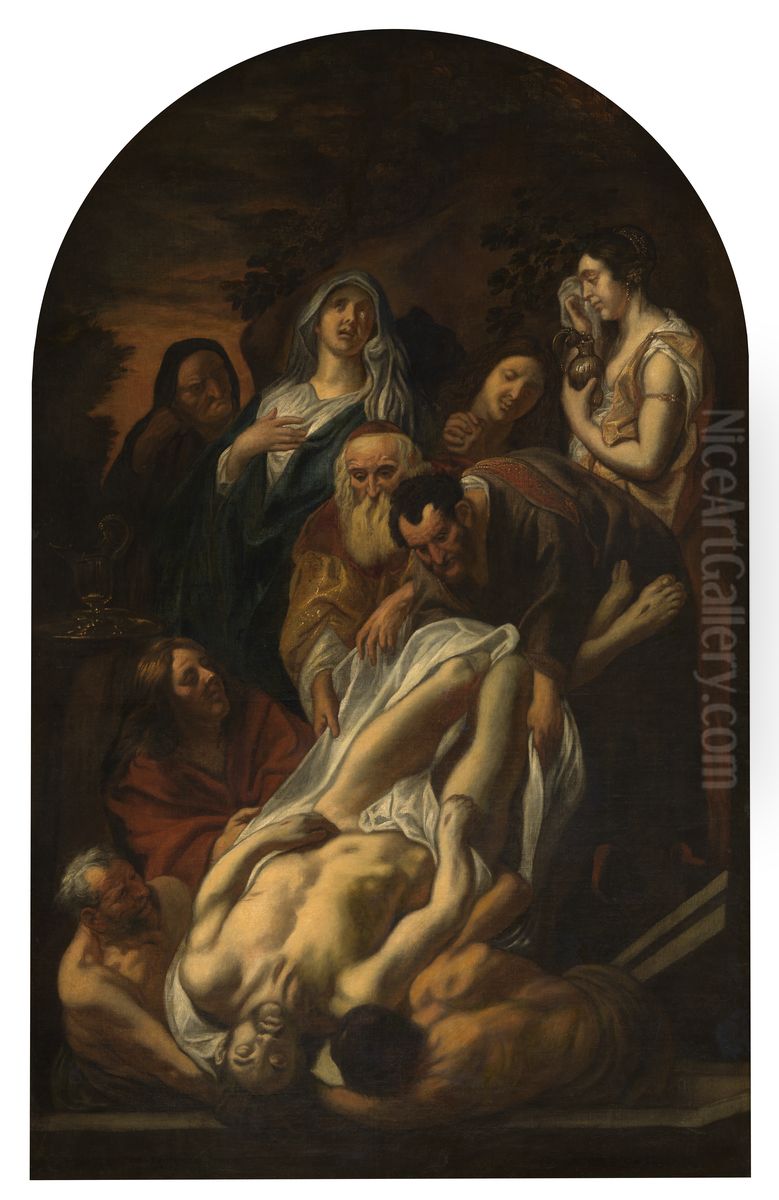 Graflegging Oil Painting by Jacob Jordaens