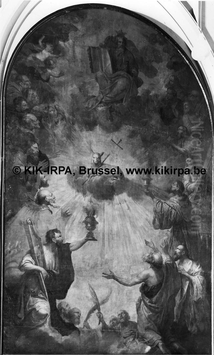 Aanbidding van het Lam Gods Oil Painting by Willem Ignatius Kerricx