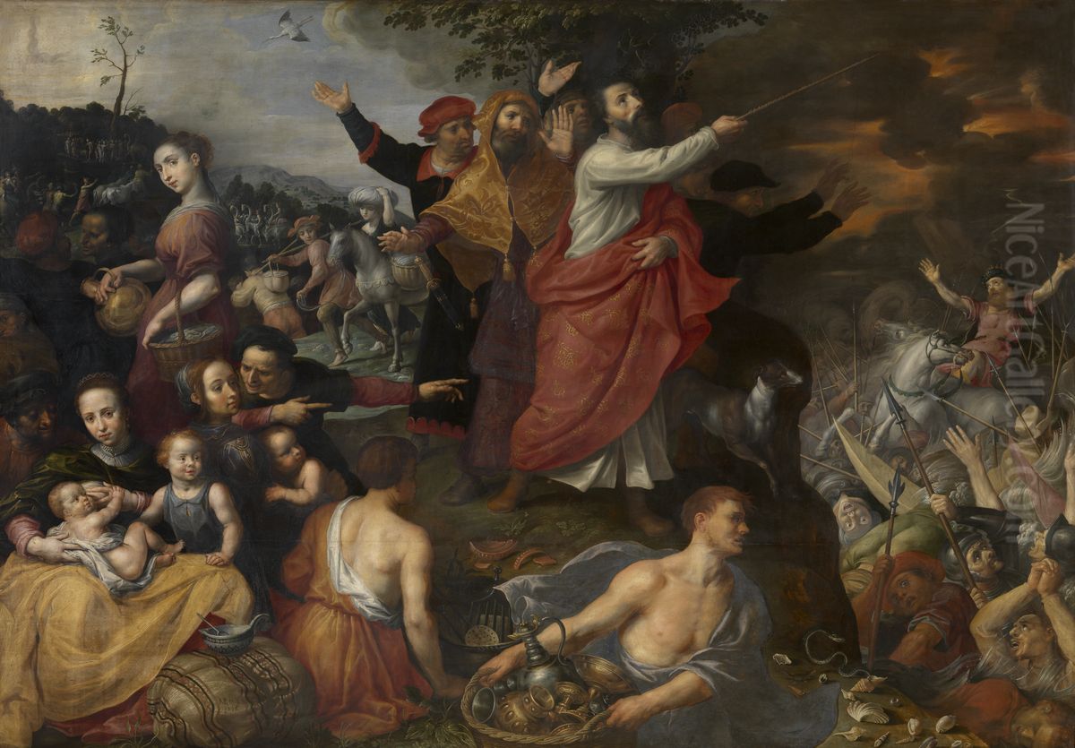 Doortocht van de Rode Zee Oil Painting by Maarten Pepyn