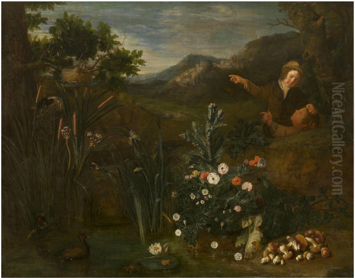 Het vogelnest Oil Painting by Pieter Snyers