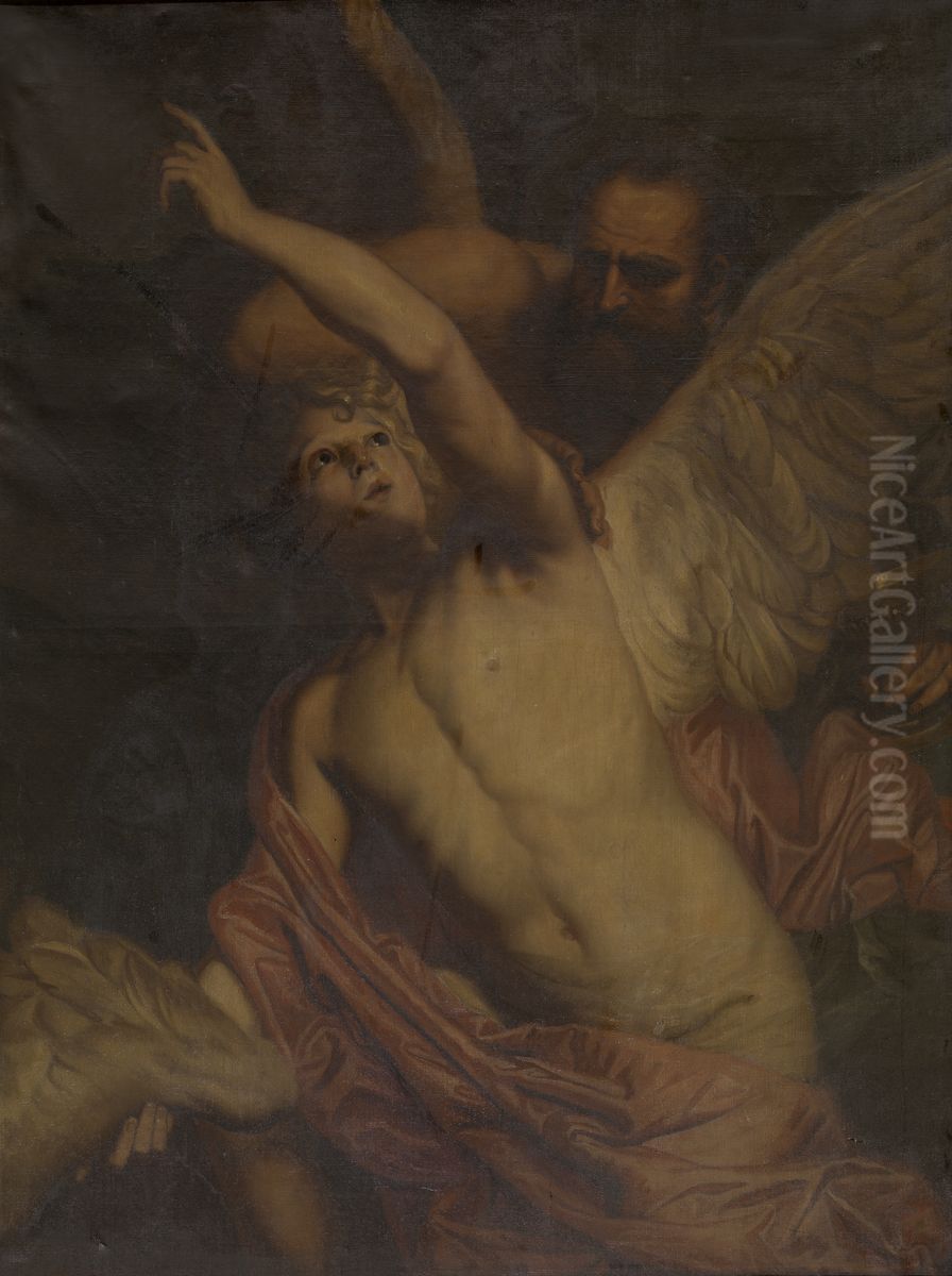 Icarus en Daedalus Oil Painting by Pieter Thijs