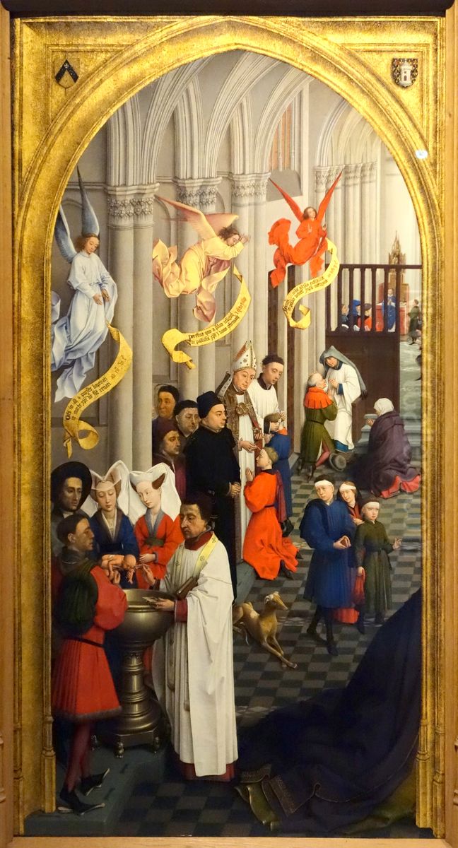 The Seven Sacraments (left panel) Oil Painting by Rogier van der Weyden