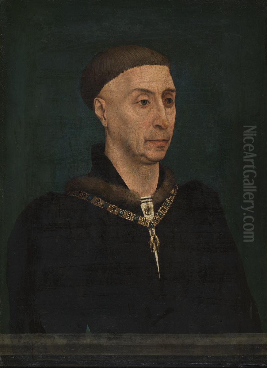 Portrait of Philips de Goede (1396-1467) Oil Painting by Rogier van der Weyden