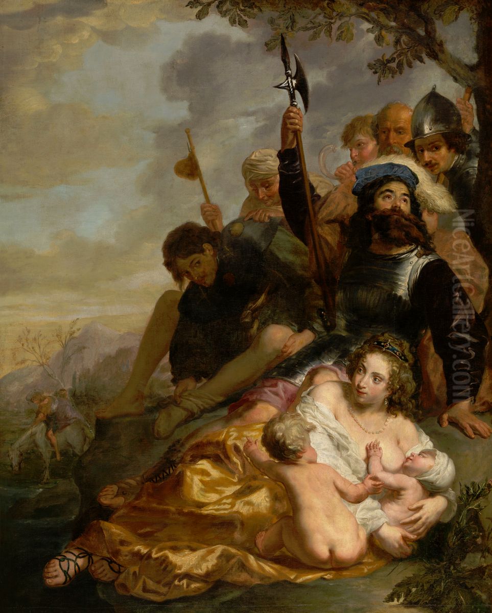 Bij het wed Oil Painting by Pieter van Lint