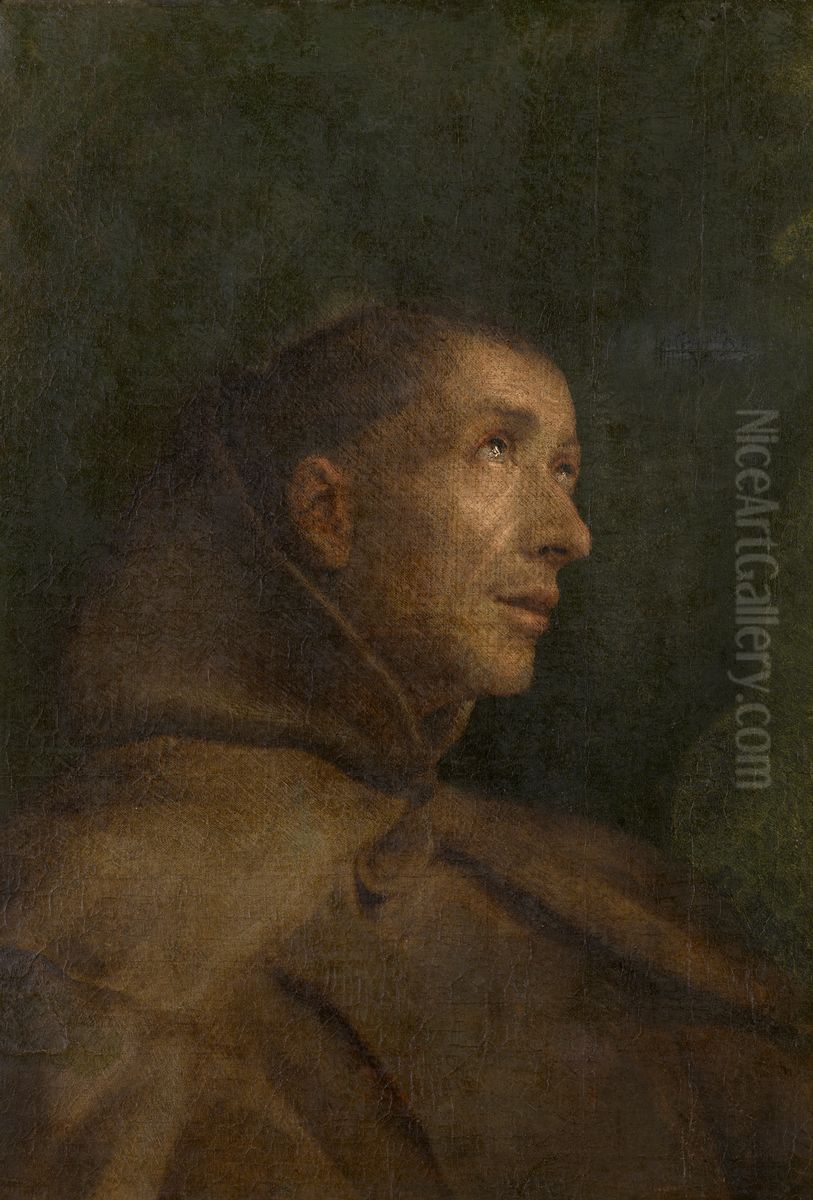A Franciscan Saint Oil Painting by Pieter van Lint