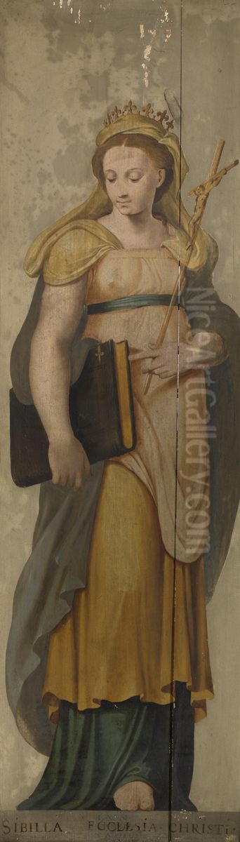 The Sibyl and the Church Oil Painting by Lambert van Noort