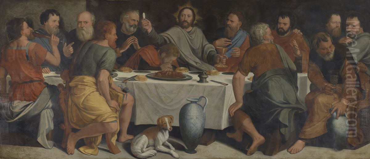 The Last Supper Oil Painting by Lambert van Noort