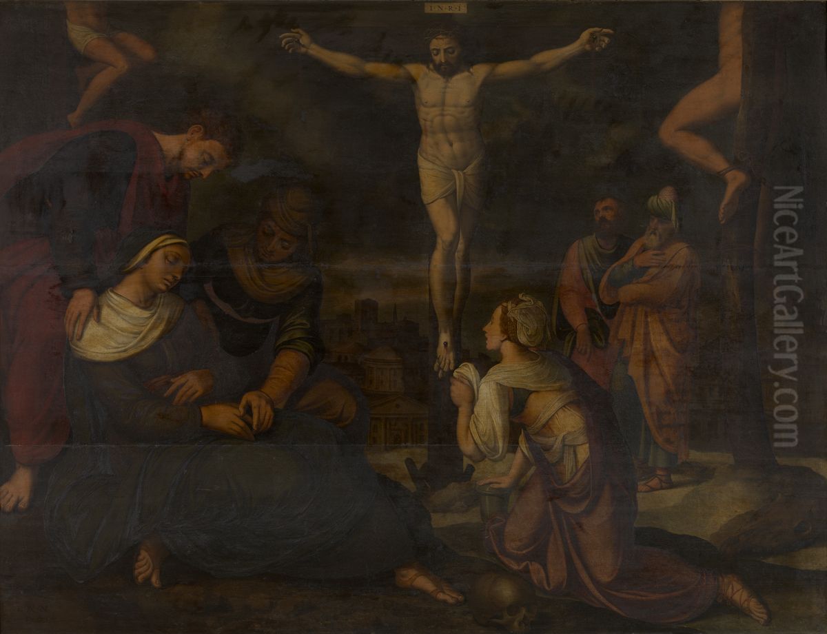 Crucifixion Oil Painting by Lambert van Noort
