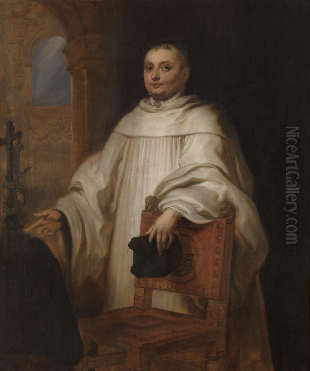 Benedictus van Thulden, prior van de Sint-Bernardusabdij in Hemiksem Oil Painting by Theodoor van Thulden
