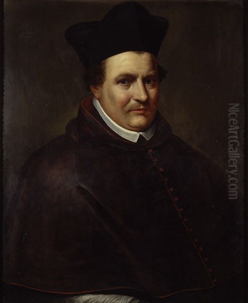 Jan Miraeus, bisschop van Antwerpen Oil Painting by Otto van Veen