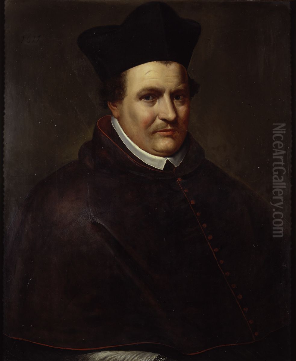 Jan Miraeus, Bishop of Antwerp Oil Painting by Otto van Veen