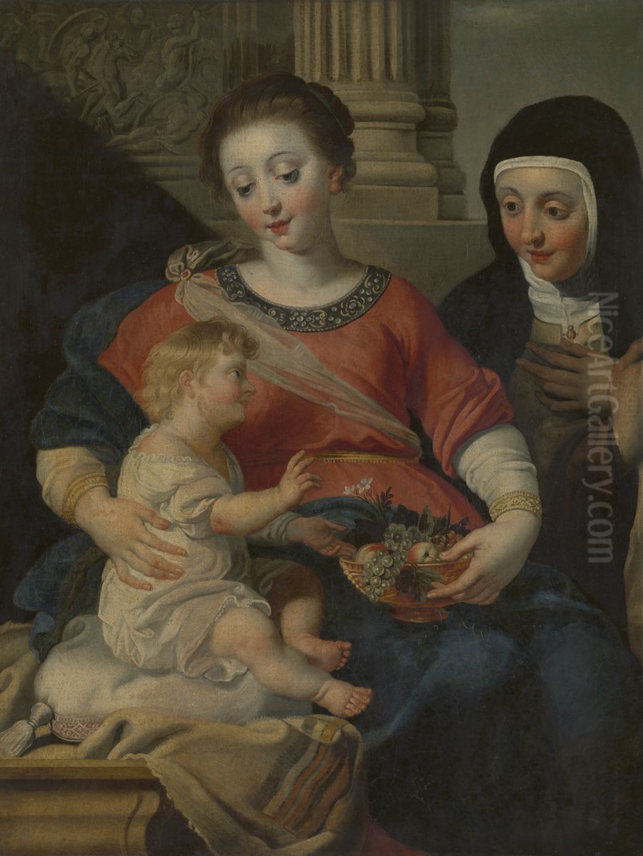 Saint Clare of Assisi Adoring Jesus Oil Painting by Gerard Seghers
