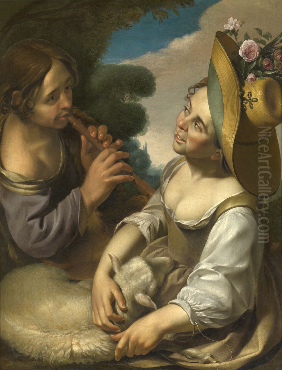 Pastoral Amusement Oil Painting by Wouter Crabeth II